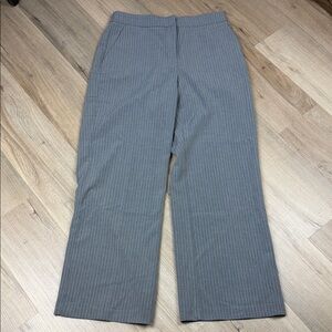 Rachel Zoe Grey Pinstripe Wide Leg Trousers. NWOT. Size Large